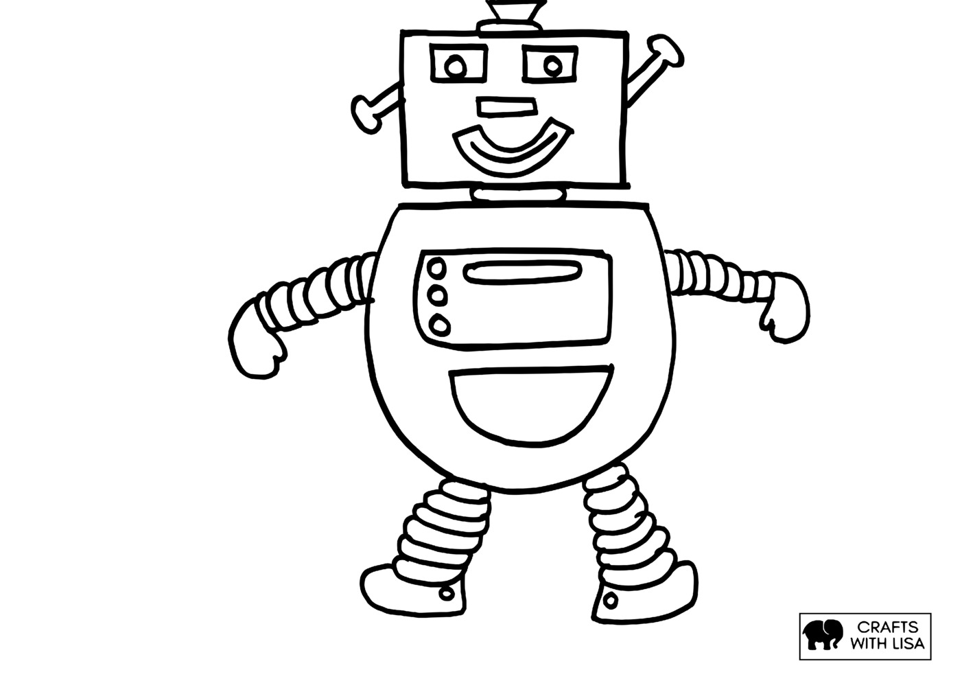 square coloring page for preschool